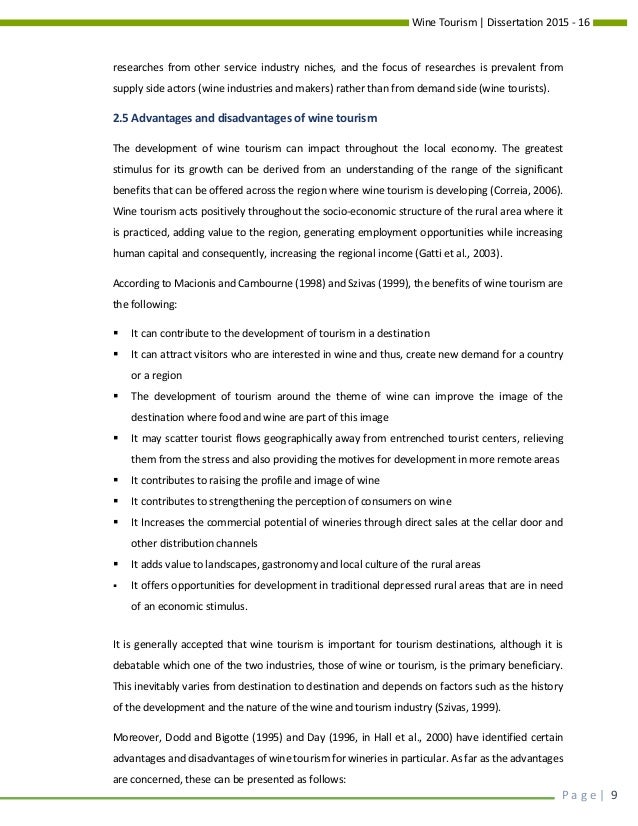 Dissertation on tourism industry