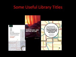 Some Useful Library Titles
 