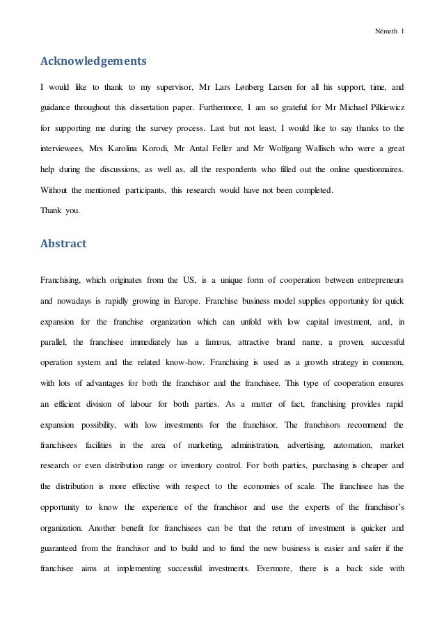 Dissertation on retail industry