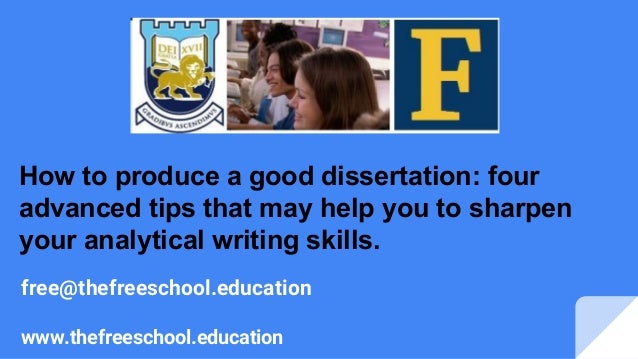 Writing skills for dissertation