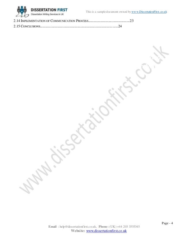 Dissertation on good quality communication in healthcare