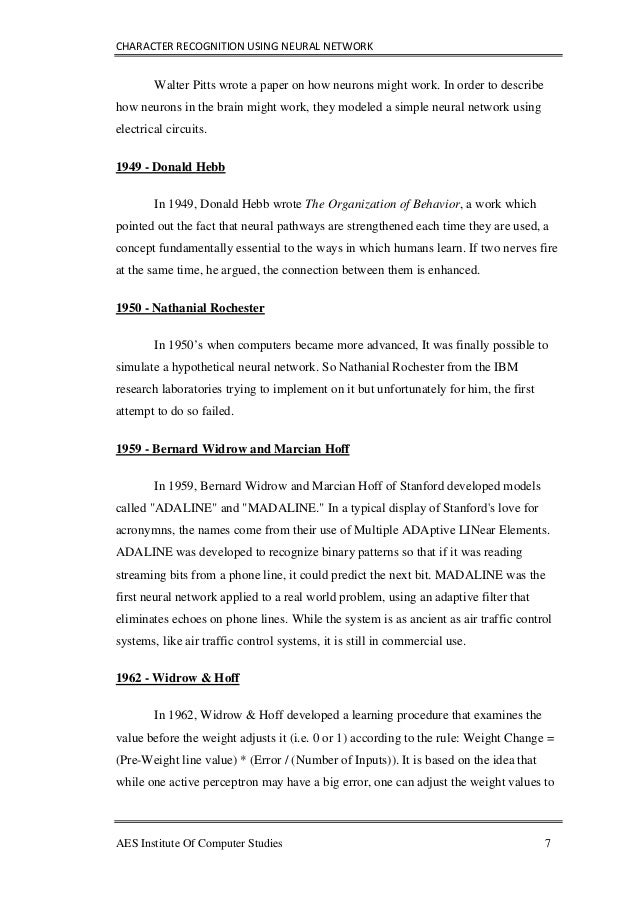 Phd thesis on character recognition