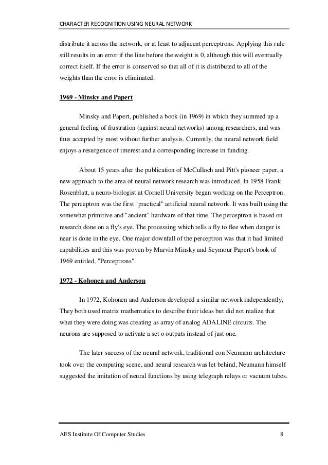 Phd thesis character recognition
