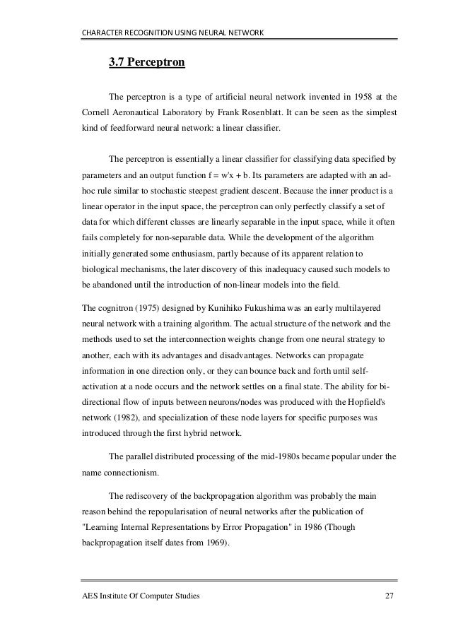 Phd thesis character recognition