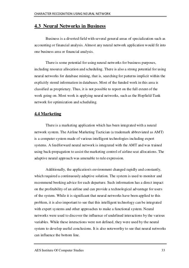 Phd thesis on character recognition