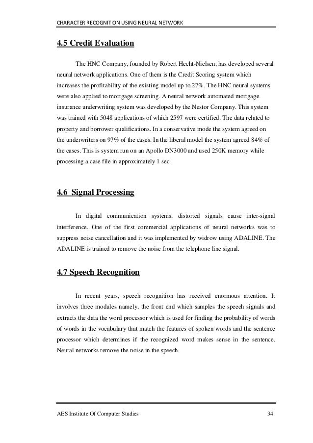 Phd thesis on character recognition