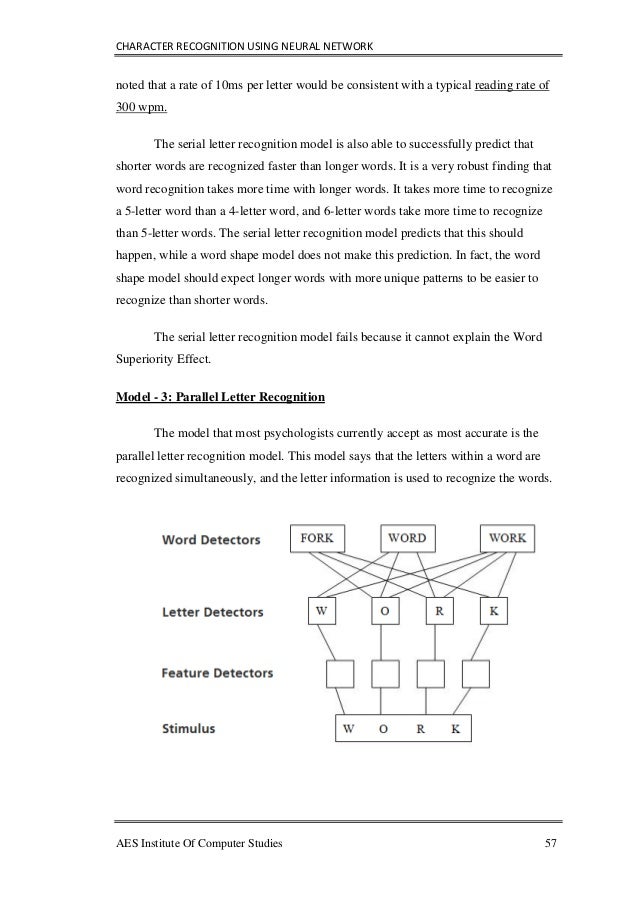 Phd thesis character recognition