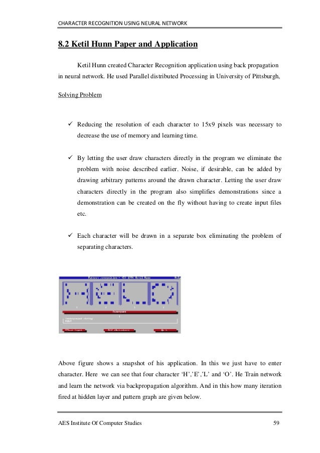 Phd thesis on character recognition
