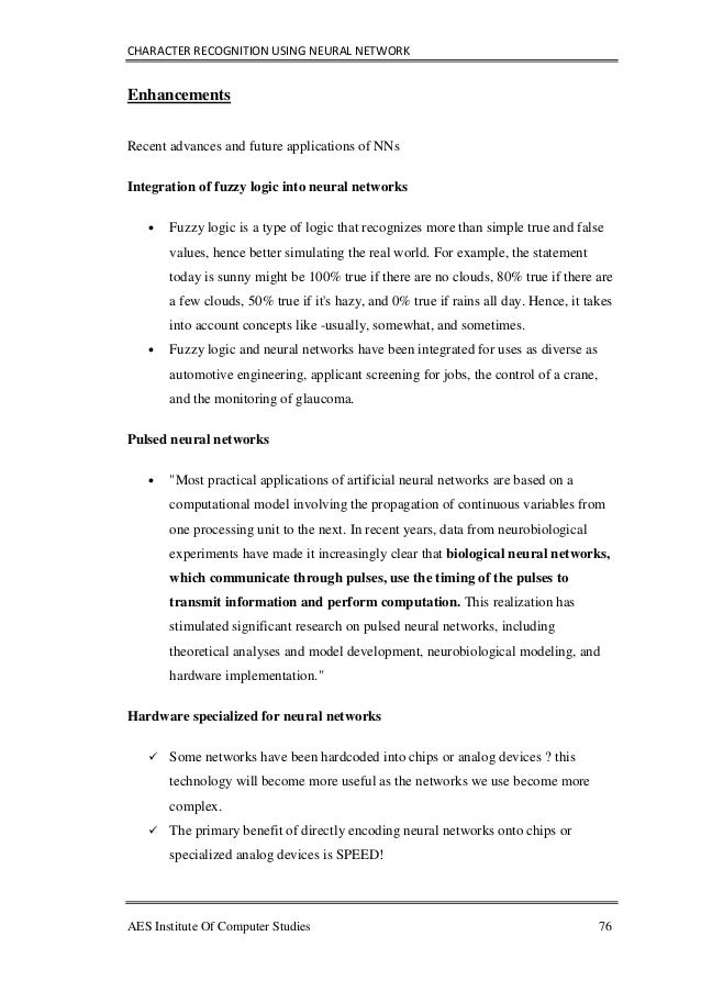 Phd thesis on character recognition