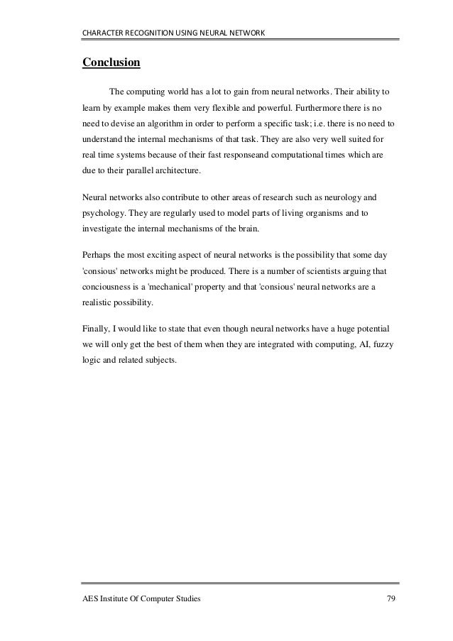 Phd thesis on character recognition