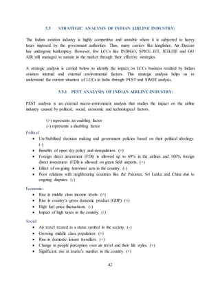 STRATEGIC ANALYSIS OF INDIAN LOW COST AIRLINES AND THEIR FUTURE ...