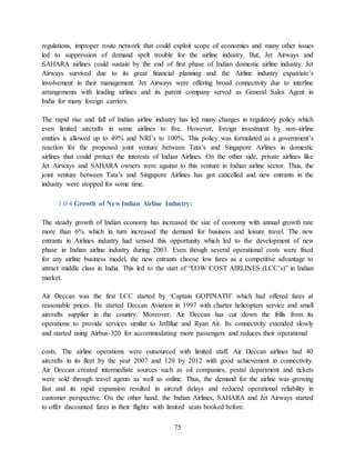 STRATEGIC ANALYSIS OF INDIAN LOW COST AIRLINES AND THEIR FUTURE ...