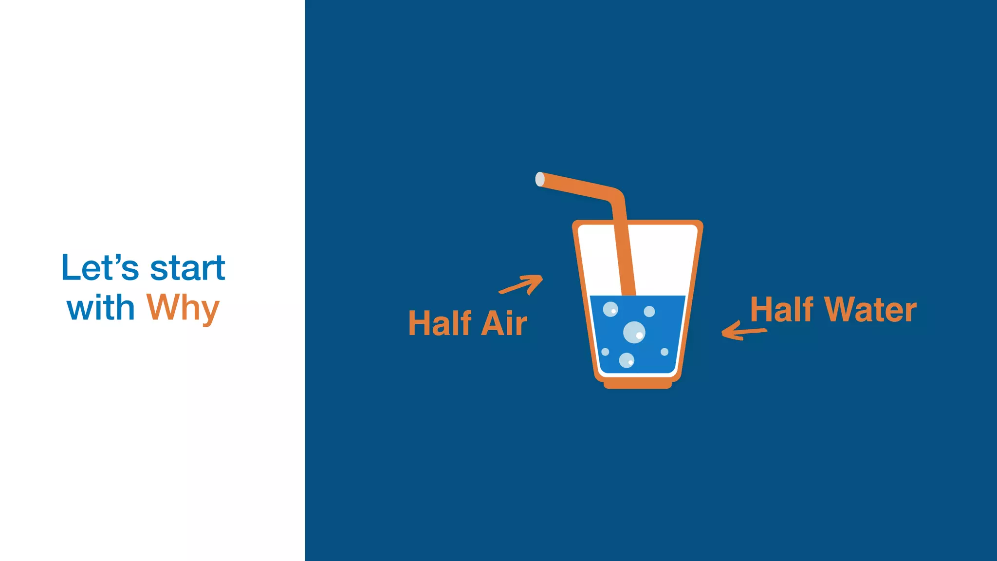 Let’s start
 
with Why Half Water
Half Air
 