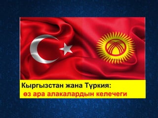 Кыргызстан жана Түркия:
өз ара алакалардын келечеги
 