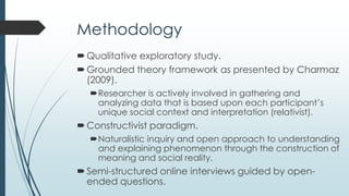 Inclusion Criteria
 The senior leader must have at least two years of
experience as a leader in a single SLVS.
 The senior leader must have at least two years of
experience as a senior leader in a traditional school.
 The senior leader must have a Master’s level degree or
higher in an education-related field of study.
 The virtual school that they lead must have had a course
enrollment of at least 5000 in the 2010-2011 academic
year in the 9-12 grade level range.
 An estimated 14 leaders met this criteria.
 