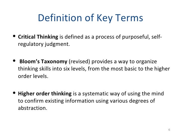 Definition of key terms in dissertation
