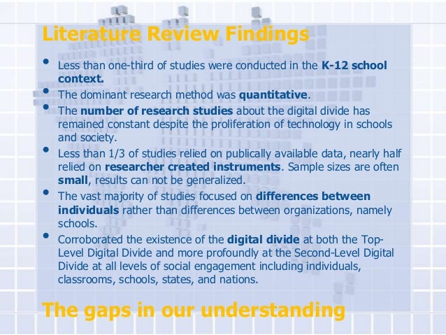 Dissertation digital divide