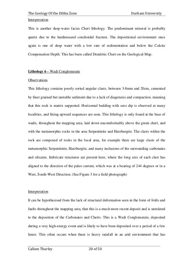 Dissertation structure durham
