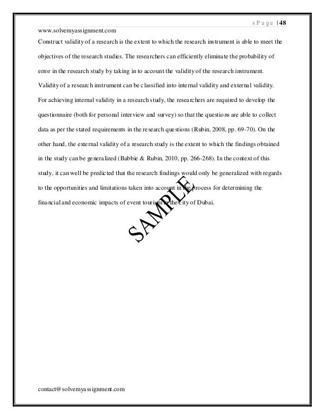 Dissertation dubai tourism