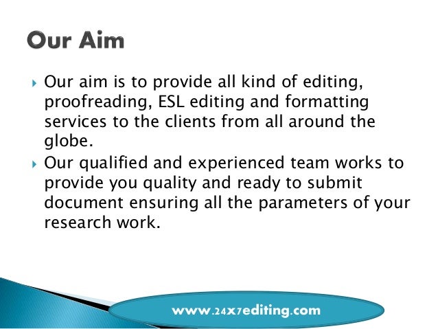 Dissertation editing services