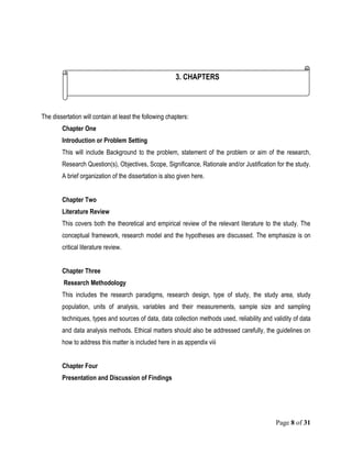 Dissertation guideline - J.N.Ssekazinga | PDF