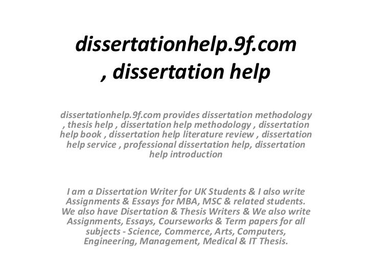 mba dissertation support