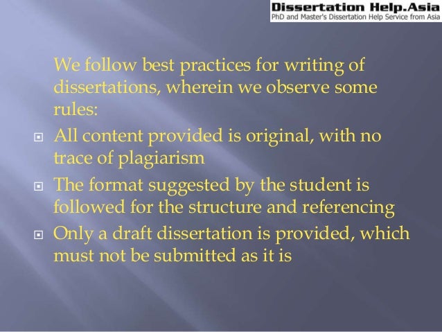 Dissertation help services
