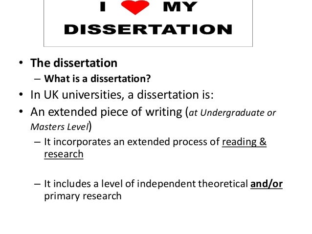 what is the correct definition of dissertation