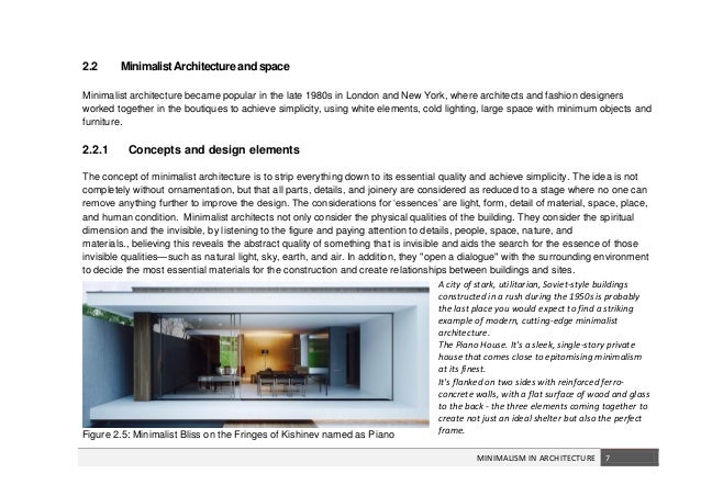 Dissertation Minimalism In Architecture