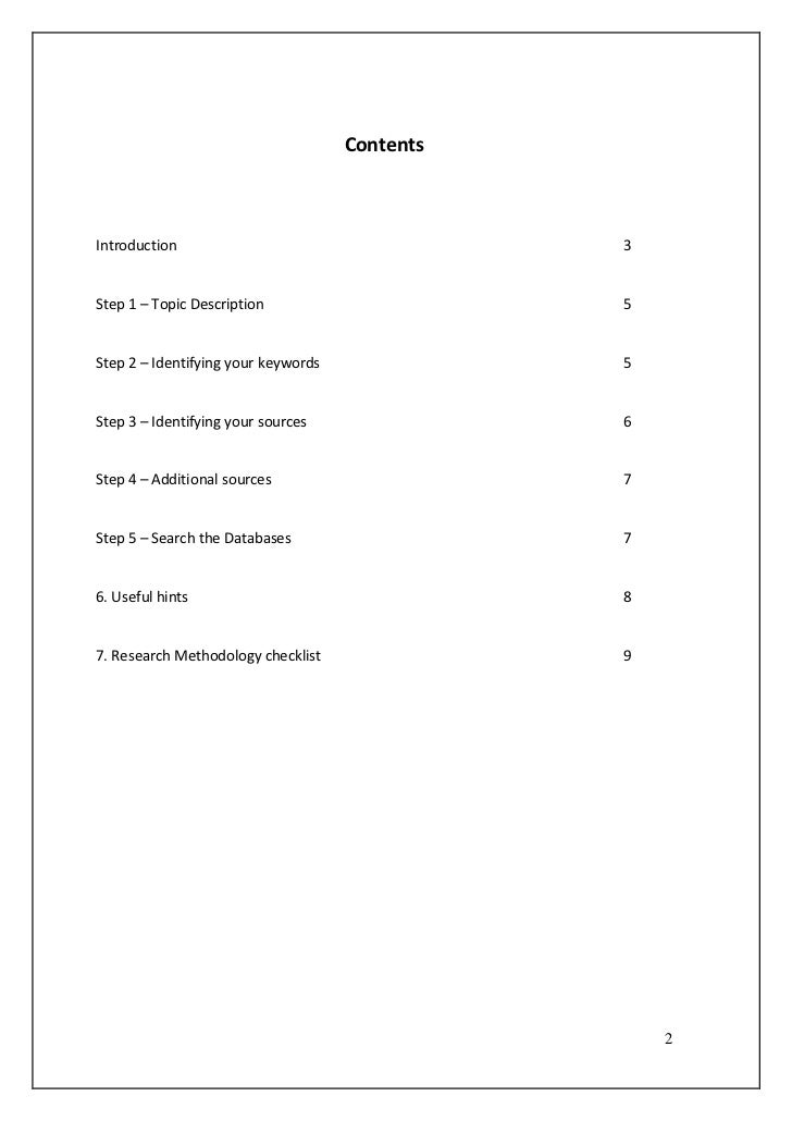Dissertation Literature Search