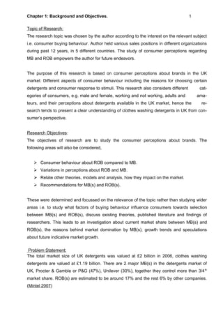 Dissertation MBA Marketing