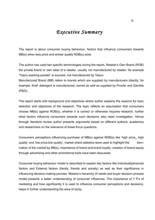 Dissertation MBA Marketing