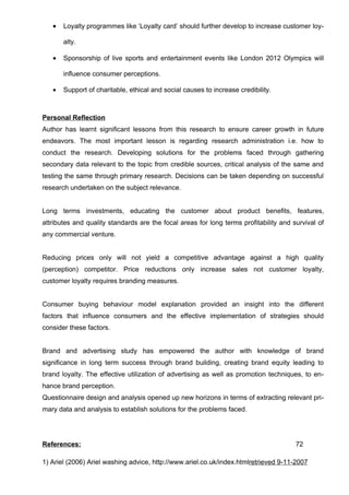 Dissertation MBA Marketing