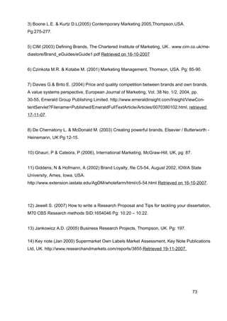 Dissertation MBA Marketing