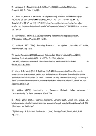 Dissertation MBA Marketing