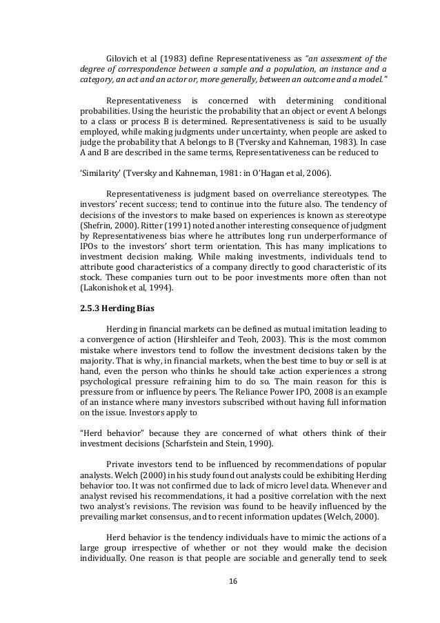 Phd thesis behavioral finance