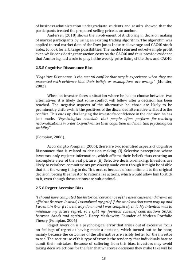 Phd thesis behavioral finance