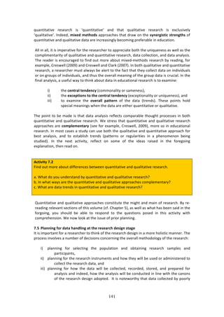!%!"
"
T,:1373:379%! $%4%:$/E! 74! aT,:1373:379%R! :1'! 3E:3! T,:*73:379%! $%4%:$/E! 74! %X/*,479%*K!
aT,:*73:379%R>!?1'%%'[!TWc>R!T>=:ORU!:PP$#:/E%4!3E:3!'$:&!#1!3E%!UVN>?SWU=WL!U=?>NS=:U!#<!
T,:1373:379%!:1'!T,:*73:379%!':3:!:$%!71/$%:471+*K!8%/#271+!P$%<%$:8*%!71!%',/:37#1>!
!
.**!71!:**[!73!74!72P%$:379%!<#$!3E%!$%4%:$/E%$!3#!:PP$%/7:3%!8#3E!3E%!,17T,%1%44!:4!&%**!:4!3E%!
/#2P*72%13:$73K!#<!T,:*73:379%!:1'!T,:1373:379%!$%4%:$/E[!':3:!/#**%/37#1[!:1'!':3:!:1:*K474>!
JE%!$%:'%$!74!%1/#,$:+%'!3#!<71'!#,3!2#$%!:8#,3!27X%'W2%3E#'4!$%4%:$/E!8K!$%:'71+[!<#$!
%X:2P*%[!6$%4&%**!i5NN=j!:1'!6$%4&%**!:1'!6*:$0!i5NN;j>!?1!8#3E!T,:*73:379%!:1'!T,:1373:379%!
$%4%:$/E[!:!$%4%:$/E%$!2,43!:*&:K4!8%!:*%$3!3#!3E%!<:/3!3E:3!3E%K!/#**%/3!':3:!#1!71'797',:*4!
#$!#1!+$#,P4!#<!71'797',:*4[!:1'!3E,4!3E%!#9%$:**!2%:171+!#<!3E%!+$#,P!':3:!74!/$,/7:*>!?1!3E%!
<71:*!:1:*K474[!:!,4%<,*!&:K!3#!3E710!:8#,3!':3:!71!%',/:37#1:*!$%4%:$/E!74!3#!%X:271%!!
!
7j 3E%!L>N=?;Q!=>NR>NLV!i/#22#1:*73K!#$!4:2%1%44j[!!
77j 3E%!>cL><=WONU!=O!=:>!L>N=?;Q!=>NR>NLV!i%X/%P37#1:*73K!#$!,17T,%1%44j[!:1'!!
777j 3#! %X:271%! 3E%! O^>?;QQ! <;==>?N! #<! 3E%! ':3:! i3$%1'4j>! JE%4%! P#7134! E#*'!
4P%/7:*!2%:171+4!&E%1!3E%!':3:!:$%!%73E%$!T,:1373:379%!#$!T,:*73:379%>!!
!
JE%!P#713!3#!8%!2:'%!74!3E:3!':3:!:1:*K474!$%<*%/34!/#2P:$:8*%!3E#,+E3!P$#/%44%4!71!8#3E!
T,:1373:379%!:1'!T,:*73:379%!$%4%:$/E>!S%!43$%44!3E:3!T,:1373:379%!:1'!T,:*73:379%!$%4%:$/E!
:PP$#:/E%4!:$%!LOT<Q>T>N=;?V!i4%%!<#$!%X:2P*%[!6$%4&%**[!5NN=j[!2#$%!4#!71!%',/:37#1:*!
$%4%:$/E>!?1!2#43!/:4%4!:!43,'K!/:1!,4%!8#3E!3E%!T,:*73:379%!:1'!T,:1373:379%!:PP$#:/E!<#$!
8%43! :1:*K474[! :1'! 3#! %43:8*74E! 3$%1'4! iP:33%$14! #$! $%+,*:$737%4! 71! :! PE%1#2%1#1! 8%71+!
43,'7%'j>! ?1! 3E%! 1%X3! :/37973K[! $%<*%/3! #1! 4#2%! #<! 3E%! 7'%:4! $:74%'! 71! 3E%! <#$%+#71+!
%XP*:1:37#1[!3E%1!$%:'!#1>!
!
!
#L=W^W=V!D]4!
"71'!#,3!2#$%!:8#,3!'7<<%$%1/%4!8%3&%%1!T,:1373:379%!:1'!T,:*73:379%!$%4%:$/E>!
!
:>!SE:3!'#!K#,!,1'%$43:1'!8K!T,:1373:379%!:1'!T,:*73:379%!$%4%:$/EU!
8>!?1!&E:3!&:K4!:$%!3E%!T,:1373:379%!:1'!T,:*73:379%!:PP$#:/E%4!/#2P*%2%13:$KU!
/>!SE:3!:$%!':3:!3$%1'4!71!T,:1373:379%!:1'!T,:*73:379%!$%4%:$/EU!
!
!
V,:1373:379%!:1'!T,:*73:379%!:PP$#:/E%4!/#14373,3%!3E%!27+E3!:1'!2:71!#<!$%4%:$/E>!OK!$%W
$%:'71+!$%*%9:13!4%/37#14!#<!3E74!9#*,2%!i/<>!6E:P3%$!Ij[!:4!&%**!:4!&E:3!E:4!8%%1!4:7'!71!3E%!
<#$+#71+[! K#,! 4E#,*'! 8%! :8*%! 3#! $%4P#1'! 3#! 3E%! T,%437#14! P#4%'! 71! 3E74! :/37973K! &73E!
/#2P$%E%147#1>!S%!1#&!*##0!:3!3E%!744,%!#<!P$7#$!P*:1171+>!
!
D]@ -Q;NNWNS![O?!R;=;!:;NRQWNS!;=!=:>!?>U>;?L:!R>UWSN!U=;S>!
?3!74!72P#$3:13!<#$!:!$%4%:$/E%$!3#!3E710!#<!3E%!$%4%:$/E!'%47+1!71!:!2#$%!E#*7437/!2:11%$>!JE%!
P$#/%44!719#*9%4!:!1,28%$!#<!'%/747#14!/#1/%$171+!3E%!#9%$:**!2%3E#'#*#+K!#<!3E%!$%4%:$/E!!
!
7j P*:1171+! <#$! 4%*%/371+! 3E%! P#P,*:37#1! :1'! #83:7171+! $%4%:$/E! 4:2P*%4! :1'!
P:$37/7P:134[!!
77j P*:1171+!<#$!3E%!$%4%:$/E!7143$,2%134!:1'!E#&!3E%K!&7**!8%!,4%'!#$!:'271743%$%'!3#!
/#**%/3!3E%!$%4%:$/E!':3:[!:1'!!
777j P*:1171+! <#$! E#&! 3E%! ':3:! &7**! 8%! /#**%/3%'[! $%/#$'%'[! 43#$%'[! :1'! P$%P:$%'! <#$!
:1:*K474!:1'!71'%%'[!E#&!3E%!:1:*K474!&7**!8%!/#1',/3%'!71!*71%!&73E!3E%!/:1#14!
#<!3E%!$%4%:$/E!'%47+1!:'#P3%'>!!?3!74!1#3%&#$3EK!3E:3!':3:!/#**%/3%'!8K!P##$*K!
 