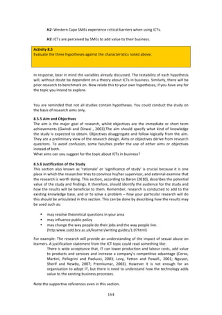 !'%"
"
iC!S%43%$1!6:P%!CZF4!%XP%$7%1/%!/$737/:*!8:$$7%$4!&E%1!,471+!?6J4>!
iD!?6J4!:$%!P%$/%79%'!8K!CZF4!3#!:''!9:*,%!3#!3E%7$!8,471%44>!
#L=W^W=V!G]@!!
F9:*,:3%!3E%!3E$%%!EKP#3E%4%4!:+:7143!3E%!/E:$:/3%$7437/4!1#3%'!:8#9%>!
!
!
!
?1!$%4P#14%[!8%:$!71!271'!3E%!9:$7:8*%4!:*$%:'K!'74/,44%'>!JE%!3%43:87*73K!#<!%:/E!EKP#3E%474!
&7**[!&73E#,3!'#,83!8%!'%P%1'%13!#1!:!3E%#$K!:8#,3!?6J4!71!8,471%44>!C727*:$*K[!3E%$%!&7**!8%!
P$7#$!$%4%:$/E!3#!8%1/E2:$0!#1>!_#&!$%*:3%!3E74!3#!K#,$!#&1!EKP#3E%4%4[!7<!K#,!E:9%!:1K!<#$!
3E%!3#P7/!K#,!713%1'!3#!%XP*#$%>!
!
!
d#,!:$%!$%271'%'!3E:3!1#3!:**!43,'7%4!/#13:71!EKP#3E%4%4>!d#,!/#,*'!/#1',/3!3E%!43,'K!#1!
3E%!8:474!#<!$%4%:$/E!:724!#1*K>!
G]@]@!#WT!;NR!'Ya>L=W^>U!
JE%!:72!74!3E%!2:A#$!+#:*!#<!$%4%:$/E[!&E7*43!#8A%/379%4!:$%!3E%!722%'7:3%!#$!4E#$3!3%$2!
:/E7%9%2%134!i]&71'7!:1'!H7$&:7![!5NNBj>JE%!:72!4E#,*'!4P%/7<K!&E:3!071'!#<!01#&*%'+%!!
3E%!43,'K!74!%XP%/3%'!3#!#83:71>!@8A%/379%4!'74:++$%+:3%!:1'!<#**#&!*#+7/:**K!<$#2!3E%!:72>!
JE%K!:$%!:!P$%*7271:$K!97%&!#<!3E%!$%4%:$/E!'%47+1>!.724!#$!#8A%/379%4!'%$79%!<$#2!$%4%:$/E!
T,%437#14>! J#! :9#7'! /#1<,47#1[! 4#2%! <:/,*37%4! P$%<%$! 3E%! ,4%! #<! %73E%$! :724! #$! #8A%/379%4!
7143%:'!#<!8#3E>!
SE:3!:724!/:1!K#,!4,++%43!<#$!3E%!3#P7/!:8#,3!?6J4!71!8,471%44U!
!
G]@]C!ZXU=W[WL;=WON!O[!=:>!+=XRV!!
JE74!4%/37#1!:*4#!01#&1!:4!a$:37#1:*%R!#$!a47+17<7/:1/%!#<!43,'KR!74!/$,/7:*!8%/:,4%!73!74!#1%!
P*:/%!71!&E7/E!3E%!$%4%:$/E%$!3$7%4!3#!/#1971/%!E74^E%$!4,P%$974#$[!:1'!%X3%$1:*!%X:271%!3E:3!
3E%!$%4%:$/E!74!&#$3E!'#71+>!JE74!4%/37#1[!://#$'71+!3#!O:$#1!i5N-Nj[!'%4/$78%4!3E%!P#3%137:*!
9:*,%!#<!3E%!43,'K!:1'!<71'71+4>!?3!3E%$%<#$%[!4E#,*'!7'%137<K!3E%!:,'7%1/%!<#$!3E%!43,'K!:1'!
E#&!3E%!$%4,*34!&7**!8%!8%1%<7/7:*!3#!3E%2>!D%2%28%$[!$%4%:$/E!74!/#1',/3%'!3#!:''!3#!3E%!
%X74371+!01#&*%'+%!8:4%[!:1'!#$!3#!4#*9%!:!P$#8*%2!o!E#&!K#,$!P:$37/,*:$!$%4%:$/E!&7**!'#!
3E74!4E#,*'!8%!:$37/,*:3%'!71!3E74!4%/37#1>!JE74!/:1!8%!'#1%!8K!'%4/$7871+!E#&!3E%!$%4,*34!2:K!
8%!,4%'!4,/E!:4!
!
• 2:K!$%4#*9%!3E%#$%37/:*!T,%437#14!71!K#,$!:$%:!
• 2:K!71<*,%1/%!P,8*7/!P#*7/K!!
• 2:K!/E:1+%!3E%!&:K!P%#P*%!'#!3E%7$!A#84!:1'!3E%!&:K!P%#P*%!*79%>!!
iE33P&&&>44''>8/9>:/>,0^*%:$1%$^&$7371+!+,7'%4^->N;E32*j!
"#$!%X:2P*%!JE%!$%4%:$/E!&7**!P$#97'%!:1!,1'%$43:1'71+!#<!3E%!72P:/3!#<!4%X,:*!:8,4%!#1!
*%:$1%$4>!.!A,437<7/:37#1!43:3%2%13!<$#2!3E%!?6J!3#P7/!/#,*'!$%:'!4#2%3E71+!*70%!
JE%$%!74!&7'%!://%P3:1/%!3E:3[!?J!/:1!*#&%$!P$#',/37#1!:1'!*:8#,$!/#434[!:''!9:*,%!
3#!P$#',/34!:1'!4%$97/%4!:1'!71/$%:4%!:!/#2P:1KR4!/#2P%37379%!:'9:13:+%!i6#$4#[!
Z:$3717[! )%**%+$717! :1'! ):#*,//7[! 5NNBm! Q%9K[! d%33#1! :1'! )#&%**>[! 5NN-m! _+,K%1[!
CE%$7<! :1'! _%&8K[! 5NN;m! )$%20,2:$[! 5NNBj>! Y#&%9%$! 73! 74! 1#3! %1#,+E! <#$! :1!
#$+:174:37#1!3#!:'#P3!?J[!8,3!3E%$%!74!1%%'!3#!,1'%$43:1'!E#&!3E%!3%/E1#*#+K!:''4!
9:*,%!3#!3E%!%X74371+!8,471%44!P$#/%44%4>!
!
_#3%!3E%!4,PP#$379%!$%<%$%1/%4!%9%1!71!3E74!4%/37#1>!!
 