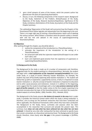 !(%"
"
• !+79%! :! 8$7%<! 4K1#P474! #<! 4#2%! #<! 3E%! *%44#14[! &E7/E! 3E%! P$%4%13! :,3E#$! E:4!
+*%:1%'!#9%$!3E%!K%:$4!#<!4,P%$97471+!'744%$3:37#14>!!
• '74/,44[!71!3,$1[!3E%!<#**#&71+!/#2P#1%134!#<!3E%!$%4%:$/E!$%P#$3!O:/0+$#,1'!
3#! 3E%! C3,'K[! C3:3%2%13! #<! 3E%! )$#8*%2[! .72i4j^),$P#4%! #<! 3E%! C3,'K[!
@8A%/379%4! #<! 3E%! C3,'K[! D%4%:$/E! V,%437#14^YKP#3E%4%4[! C7+17<7/:1/%! #<! 3E%!
C3,'K[!Q7273:37#14[!H%*7273:37#14!#<!3E%!C3,'K[!.44,2P37#14!#<!3E%!C3,'K!:1'!3E%!
6E:P3%$!C,22:$K>!!
!
JE%!4,8E%:'71+!a@$+:174:37#1!#<!3E%!C3,'KR!&7**!4,22:$74%!E#&!3E%!6E:P3%$4!#<!3E%!
H744%$3:37#1^JE%474!<#**#&!*#+7/:**K!:1'!4%T,%137:**K!<$#2!3E%!8%+71171+!3#!3E%!%1'>!
JE%$%!74!1#!471+*%!$7+E3!&:K!#<!43:$371+!:!3E%474^'744%$3:37#1!$%P#$3!:1'!#<!*:8%**71+!
3E%!9:$7#,4!4%/37#14>!SE:3!<#**#&4!74!3E%$%<#$%!&E:3!3E%!P$%4%13!:,3E#$!74!<:27*7:$!
&73E! :1'! E:4! 2%3! :1'! :'974%'! 71! 3E%! /#,$4%! #<! 4,P%$97471+^P$#2#371+!
'744%$3:37#14^3E%4%4>!
!
I]4!'Ya>L=W^>U!
.<3%$!&#$071+!3E$#,+E!3E74!/E:P3%$[!K#,!4E#,*'!8%!:8*%!3#!
• #,3*71%!3E%!/#2P#1%134!#<!3E%!?13$#',/37#1!3#!:!JE%474^H744%$3:37#1m!
• :$37/,*:3%! 3E%! 72P#$3:1/%! #<! 3E%! ?13$#',/37#1! 3#! 3E%! &$7371+! #<! :!
JE%474^H744%$3:37#1m!
• 8%!/#19%$4:13!&73E!&E:3!3E%!4,P%$974#$!%XP%/34^4E#,*'!%XP%/3!3#!4%%!,1'%$!
%:/E!$,8$7/m!:1'!
• *%:$1! :1'! 72P*%2%13! +##'! P$:/37/%! <$#2! 3E%! %XP%$7%1/%! #<! 4,P%$974#$4! 71!
4,P%$97471+!3E%4%4^'744%$3:37#14>!
!
I]6!$;LMS?OXNR!=O!=:>!+=XRV!
!
JE%!O:/0+$#,1'!3#!3E%!43,'K!74!2:'%!,P!#<!:!1,28%$!#<!/#2P#1%134!:1'[!3E%$%<#$%[!
4,++%43%'!3:404!<#$!3E%!43,'%13!&#$071+!#1!:!'744%$3:37#1^3E%474>!_#$2:**K[!3E%!43,'%13!
&7**!8%+71!&73E!:!1&/#6)#Q$9%'%/&+'!+R)/4#)&8$+"/%'/)1+'1#$/J.LY=%"&%S9#J.L!3E:3!74^:$%!
,1'%$! 43,'K>! ?1! :! 43,'K! #<! ":/3#$4! .<<%/371+! J%:/E%$! Z#379:37#1[! <#$! %X:2P*%[! 3E%!
43,'%13!2:K!43:$3!#<<!8K!8$7%<*K!%XP*:7171+!&E:3!3%:/E%$!2#379:37#1!74>!JE%!43,'%13!&7**!
<#**#&!3E:3!,P!&73E!:1!%XP*:1:37#1[!4,PP#$3%'!8K!4#,$/%4[!#<!&EK!73!74!72P#$3:13!3#!43,'K!
3%:/E%$!2#379:37#1!7>%>!&EK!3E%!/#1/%P3!#<!3%:/E%$!2#379:37#1!74!72P#$3:13!3#!%',/:37#1!
:1'!3#!#3E%$!4#/7:*!P$#/%44%4!:1'!714373,37#14>!?143%:'!#$!71!:''737#1!3#!3E74!8%+71171+[!
4#2%!4,++%43!3E:3!3E%!43,'%13!4E#,*'!8%+71!&73E!:!4E#$3!+'#a.#'/#'1#)./%/#8#'/)+R)/4#)
(+%9)+R)4#"Y4&.)"#.#%"14!4#!3E:3!3E%!$%:'%$!/#2%4!3#!3E%!<7$43!/E:P3%$!%XP%/371+!3#!8%!
71<#$2%'!/#1/74%*K!&E:3!3E%!3#P7/!#<!3E%!3E%474^'744%$3:37#1!74!:1'!&E:3!3E%!$%4%:$/E%$W
43,'%13!%XP%/34!3#!:/E7%9%!iO#*0%$[!-==(m!6E:1'*%$[!5N--m!!S##':**[!5N-5j>!
!
JE%!O:/0+$#,1'!3#!3E%!C3,'K!P$%4%134!/4#)4&./+":)+R)"#.#%"14)&')/4#)%"#%!3E:3!74!,1'%$!
43,'K>!?3!P$#97'%4!3E%!E743#$7/:*!/#13%X3!&73E71!&E7/E!3E%!43,'K!74!8%71+!/#1',/3%'>!?3[!
3E%$%<#$%[! :724! 3#! 8$71+! #,3! 3E%! *:1'2:$0! $%4%:$/E%4! 3E:3! E:9%! 8%%1! /#1',/3%'! :1'!
&E%$%!:PP*7/:8*%[!3E%!3E%#$%37/:*!<$:2%&#$04!&73E71!&E7/E!3E%K!E:9%!8%%1!/#1',/3%'>!
JE%! O:/0+$#,1'! 3#! 3E%! C3,'K[! E%1/%[! 4,22:3%4! :1'! :44%44%4! &E:3! E:4! 8%%1!
://#2P*74E%'! 71! 3E%! $%4%:$/E%4! 3E:3! 4,$$#,1'! :1'! P$%/%'%! 3E%! P$%4%13! 3#P7/>! JE74!
4,22:$K! 2,43! .4+T) '+/) +'9:) T4%/) 4%.) S##') %14&#=#6) S,/) %9.+) T4%/) 4%.) '+/) S##')
%14&#=#6>!?3!4E#,*'!8%!9%$K!/*%:$!:<3%$!43:371+!&E:3!E:4!8%%1!:/E7%9%'!3#!4P%/7<K!744,%4!
3E:3!$%2:71!,1$%4#*9%'[!:3!:!3E%#$%37/:*!:1'!P$:/37/:*!*%9%*>!JE%!O:/0+$#,1'!3#!3E%!C3,'K!
4E#,*'[! 3E%$%<#$%[! 4E#&! /*%:$*K! &E:3! /4#) (%$! 71! 3E%! P$%4%13! 01#&*%'+%! 74! i]$7<<73E4[!
5NN(j>!
 