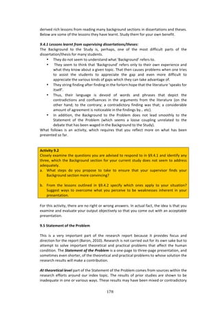 !(6"
"
'%$79%'!$7/E!*%44#14!<$#2!$%:'71+!2:1K!8:/0+$#,1'!4%/37#14!71!'744%$3:37#14!:1'!3E%4%4>!
O%*#&!:$%!4#2%!#<!3E%!*%44#14!3E%K!E:9%!*%:$13>!C3,'K!3E%2!<#$!K#,$!#&1!8%1%<73>!
)
KMEMB)d#..+'.)9#%"'/)R"+8).,$#"=&.&'()6&..#"/%/&+'.Y/4#.#.2)
JE%! O:/0+$#,1'! 3#! 3E%! C3,'K! 74[! P%$E:P4[! #1%! #<! 3E%! 2#43! '7<<7/,*3! P:$34! #<! 3E%!
'744%$3:37#1^3E%474!<#$!2:1K!43,'%134>!!
• JE%K!'#!1#3!4%%2!3#!,1'%$43:1'!&E:3!aO:/0+$#,1'R!$%<%$4!3#>!
• !JE%K!4%%2!3#!3E710!3E:3!aO:/0+$#,1'R!$%<%$4!#1*K!3#!3E%7$!#&1!%XP%$7%1/%!:1'!
&E:3!3E%K!01#&!:8#,3!:!+79%1!3#P7/>!JE:3!3E%1!/:,4%4!P$#8*%24!&E%1!#1%!3$7%4!
3#! :44743! 3E%! 43,'%134! 3#! :PP$%/7:3%! 3E%! +:P! :1'! %9%1! 2#$%! '7<<7/,*3! 3#!
:PP$%/7:3%!3E%!9:$7#,4!071'4!#<!+:P4!&E7/E!3E%K!/:1!3:0%!:'9:13:+%!#<>!
• JE%K!43$71+!<71'71+!:<3%$!<71'71+!71!3E%!<#$*#$1!E#P%!3E:3!3E%!*73%$:3,$%!a4P%:04!<#$!
734%*<R>!!
• JE,4[! 3E%7$! *:1+,:+%! 74! '%9#7'! #<! &#$'4! :1'! PE$:4%4! 3E:3! '%P7/3! 3E%!
/#13$:'7/37#14! :1'! /#1<*,%1/%4! 71! 3E%! :$+,2%134! <$#2! 3E%! *73%$:3,$%! i#1! 3E%!
#3E%$! E:1'm! 3#! 3E%! /#13$:$Km! :! /#13$:'7/3#$K! <71'71+! &:4! 3E:3m! :! /#147'%$:8*%!
:2#,13!#<!:+$%%2%13!74!1#37/%:8*%!71!3E%!<71'71+4!8Ku!%3/j>!
• ?1! :''737#1[! 3E%! O:/0+$#,1'! 3#! 3E%! )$#8*%2! '#%4! 1#3! *%:'! 42##3E*K! 3#! 3E%!
C3:3%2%13! #<! 3E%! )$#8*%2! i&E7/E! 4%%24! :! *##4%! /#,P*71+! ,1$%*:3%'! 3#! 3E%!
'%8:3%!3E:3!E:4!8%%1!&:+%'!71!3E%!O:/0+$#,1'!3#!3E%!C3,'Kj>!
SE:3! <#**#&4! 74! :1! :/37973K[! &E7/E! $%T,7$%4! 3E:3! K#,! $%<*%/3! 2#$%! #1! &E:3! E:4! 8%%1!
P$%4%13%'!4#!<:$>!
!
!
#L=W^W=V!I]4!
6*#4%*K!%X:271%!3E%!T,%437#14!K#,!:$%!:'974%'!3#!$%4P#1'!3#!71!{=>G>-!:1'!7'%137<K!:1K!
3E$%%[!&E7/E!3E%!O:/0+$#,1'!4%/37#1!<#$!K#,$!/,$$%13!43,'K!'#%4!1#3!4%%2!3#!:''$%44!
:'%T,:3%*K>!
:> SE:3! 43%P4! '#! K#,! P$#P#4%! 3#! 3:0%! 3#! %14,$%! 3E:3! K#,$! 4,P%$974#$! <71'4! K#,$!
O:/0+$#,1'!4%/37#1!2#$%!/#1971/71+U!
!
8> "$#2! 3E%! *%44#14! #,3*71%'! 71! {=>G>5! 4P%/7<K! &E7/E! #1%4! :PP*K! 3#! K#,$! 473,:37#1U!
C,++%43! &:K4! 3#! #9%$/#2%! &E:3! K#,! P%$/%79%! 3#! 8%! &%:01%44%4! 71E%$%13! 71! K#,$!
P$%4%13:37#1>!
!
"#$!3E74!:/37973K[!3E%$%!:$%!1#!$7+E3!#$!&$#1+!:14&%$4>!?1!:/3,:*!<:/3[!3E%!7'%:!74!3E:3!K#,!
%X:271%!:1'!%9:*,:3%!K#,$!#,3P,3!#8A%/379%*K!4#!3E:3!K#,!/#2%!#,3!&73E!:1!://%P3:8*%!
P$%4%13:37#1>!
!
I]@!+=;=>T>N=!O[!=:>!-?OYQ>T!
!
JE74! 74! :! 9%$K! 72P#$3:13! P:$3! #<! 3E%! $%4%:$/E! $%P#$3! 8%/:,4%! 73! P$#97'%4! <#/,4! :1'!
'7$%/37#1!<#$!3E%!$%P#$3!iO:$#1[!5N-Nj>!D%4%:$/E!74!1#3!/:$$7%'!#,3!<#$!734!#&1!4:0%!8,3!3#!
:33%2P3! 3#! 4#*9%! 72P#$3:13! 3E%#$%37/:*! :1'! P$:/37/:*! P$#8*%24! 3E:3! :<<%/3! 3E%! E,2:1!
/#1'737#1>!JE%!?/%/#8#'/)+R)/4#)!"+S9#8!74!:!#1%WP:+%!3#!3E$%%WP:+%!P$%4%13:37#1[!:1'!
4#2%372%4!%9%1!4E#$3%$[!#<!3E%!3E%#$%37/:*!:1'!P$:/37/:*!P$#8*%24!3#!&E#4%!4#*,37#1!3E%!
$%4%:$/E!$%4,*34!&7**!2:0%!:!/#13$78,37#1>!
!
0/)/4#+"#/&1%9)9#=#9!P:$3!#<!3E%!C3:3%2%13!#<!3E%!)$#8*%2!/#2%4!<$#2!4#,$/%4!&73E71!3E%!
$%4%:$/E! %<<#$34! :$#,1'! #,$! 71'%X! 3#P7/>! JE%! $%4,*34! #<! P$7#$! 43,'7%4! :$%! 4E#&1! 3#! 8%!
71:'%T,:3%!71!#1%!#$!9:$7#,4!&:K4>!JE%4%!$%4,*34!2:K!E:9%!8%%1!27X%'!#$!/#13$:'7/3#$K!
 