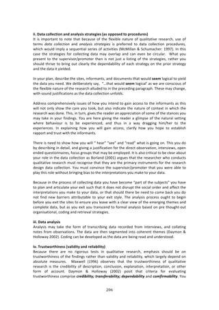 #G'"
"
!
WW]!1;=;!LOQQ>L=WON!;NR!;N;QVUWU!U=?;=>SW>U!_;U!O<<OU>R!=O!<?OL>RX?>U`!
?3! 74! 72P#$3:13! 3#! 1#3%! 3E:3! 8%/:,4%! #<! 3E%! <*%X78*%! 1:3,$%! #<! T,:*73:379%! $%4%:$/E[! ,4%! #<!
3%$24! /.'.! :377):'13*! :1'! .*.7N-1-! -'(.')+1)-! 74! P$%<%$$%'! 3#! ':3:! /#**%/37#1! P$#/%',$%4[!
&E7/E!&#,*'!72P*K!:!4%T,%137:*!4%$7%4!#<!:/379737%4!iZ/Z7**:1!l!C/E,2:/E%$!-==;j>!?1!3E74!
/:4%! 3E%! 43$:3%+7%4! <#$! /#**%/371+! ':3:! 2:K! #9%$*:P! :1'! /:1! %9%1! 8%! /7$/,*:$>! ! SE:3! K#,!
P$%4%13!3#!3E%!4,P%$974#$^P$#2#3%$!3E%1!74!1#3!A,43!:!*74371+!#<!3E%!43$:3%+7%4[!$:3E%$!K#,!
4E#,*'!3E$79%!3#!8$71+!#,3!/*%:$*K!3E%!'%P%1':87*73K!#<!%:/E!43$:3%+K!#1!3E%!P$7#$!43$:3%+K!
:1'!3E%!':3:!73!K7%*'%'>!
!
?1!K#,$!P*:1[!'%4/$78%!3E%!473%4[!71<#$2:134[!:1'!'#/,2%134!3E:3!&#,*'!U>>T!*#+7/:*!3#!K7%*'!
3E%!':3:!K#,!1%%'>!S%!'%*78%$:3%*K!4:K[!!fu3E:3!&#,*'!U>>T!*#+7/:*R!:4!&%!:$%!/#14/7#,4!#<!
3E%!<*%X78*%!1:3,$%!#<!3E%!$%4%:$/E!:**,'%'!3#!71!3E%!P$%/%'71+!P:$:+$:PE>!JE%4%!2:K!/E:1+%[!
&73E!4#,1'!A,437<7/:37#14!:4!3E%!':3:!/#**%/37#1!,1<#*'4>!
!
.''$%44!/#2P$%E%1479%*K!744,%4!#<!E#&!K#,!713%1'!3#!+:71!://%44!3#!3E%!71<#$2:134!:4!3E74!
&7**!1#3!#1*K!4E#&!3E%!/:$%!K#,!3##0[!8,3!:*4#!71'7/:3%!3E%!1:3,$%!#<!/#13%X3!71!&E7/E!3E%!
$%4%:$/E!&:4!'#1%>!JE74[!71!3,$1[!+79%4!3E%!$%:'%$!:1!:PP$%/7:37#1!#<!4#2%!#<!3E%!43:1/%4!K#,!
2:K!3:0%!71!K#,$!<71'71+4>!d#,!:$%!E%$%!+7971+!3E%!$%:'%$!:!+*72P4%!#<!3E%!1:3,$:*!4%3371+!
&E%$%! 8%E:97#,$! 74! 3#! 8%! %XP%$7%1/%'[! :1'! 3E,4! 71! :! &:K! '$:++71+! E72^E%$! 3#! 3E%!
%XP%$7%1/%4>! ?1! %XP*:7171+! E#&! K#,! &7**! +:71! ://%44[! /*:$7<K! E#&! K#,! E#P%! 3#! %43:8*74E!
$:PP#$3!:1'!3$,43!&73E!3E%!71<#$2:134>!
!
JE%$%!74!1%%'!3#!4E#&!E#&!K#,!&7**!f!E%:$h!f4%%h!:1'!f$%:'h!&E:3!74!+#71+!#1>!JE74!K#,!'#!
8K!'%4/$7871+!71!'%3:7*[!:1'!+7971+!:!A,437<7/:37#1!<#$!3E%!'7$%/3!#84%$9:37#1[!713%$97%&4[!#P%1!
%1'%'!T,%437#11:7$%4[!<#/,4!+$#,P4!3E:3!2:K!8%!%2P*#K%'>!?3!74!:*4#!/$737/:*!3#!8%!/*%:$!:8#,3!
K#,$!$#*%!71!3E%!':3:!/#**%/37#1!:4!O#$*:1'!i5NN-j!:$+,%4!3E:3!3E%!$%4%:$/E%$!&E#!/#1',/34!
T,:*73:379%!$%4%:$/E!2,43!$%/#+174%!3E:3!3E%K!:$%!3E%!P$72:$K!7143$,2%134!<#$!3E%!$%4%:$/E!
'%47+1!':3:!/#**%/37#1>!d#,!2,43!/#1971/%!3E%!4,P%$974#$^P$#2#3%$!3E:3!K#,!&%$%!:8*%!3#!
P*:K!3E74!$#*%!&73E#,3!8$71+71+!87:4!3#!3E%!713%$P$%3:37#14!K#,!2:0%!3#!K#,$!':3:>!
!
O%/:,4%!71!3E%!P$#/%44!#<!/#**%/371+!':3:!K#,!E:9%!8%/#2%!fP:$3!#<!3E%!4,8A%/34h!K#,!E:9%!
3#!P*:1!:1'!:$37/,*:3%!K#,$!%X73!4,/E!3E:3!73!'#%4!1#3!'74$,P3!3E%!4#/7:*!#$'%$!:1'!:<<%/3!3E%!
713%$P$%3:37#14!K#,!2:0%!3#!K#,$!':3:[!#$!3E:3!4E#,*'!3E%$%!8%!1%%'!3#!/#2%!8:/0!K#,!'#!
1#3! <71'! 1%&! 8:$$7%$4! :33$78,3:8*%! 3#! K#,$! %X73! 43K*%>! JE%! :1:*K474! P$#/%44! #,+E3! 3#! 8%+71!
8%<#$%!K#,!%X73!3E%!473%4!3#!%14,$%!K#,!*%:9%!&73E!:!/*%:$!97%&!#<!3E%!%2%$+71+!3E%2%4!:1'!
/#2P*%3%!':3:[!8,3!:4!K#,!%X73!K#,!3$:14/%1'!3#!<#$2:*!:1:*K474!8:4%'!#1!P$%!3E#,+E3W#,3!
#$+:174:37#1:*[!/#'71+!:1'!$%3$7%9:*!43$:3%+7%4>!!
!
WWW]!1;=;!;N;QVUWU!
.1:*K474! 2:K! 3:0%! 3E%! <#$2! #<! 3$:14/$7871+! ':3:! $%/#$'%'! <$#2! 713%$97%&4[! :1'! /#**:371+!
1#3%4!<$#2!#84%$9:37#14>!JE%!':3:!:$%!3E%1!4%+2%13%'!713#!/#E%$%13!3E%2%4!iH:K2#1!l!
Y#**#&:K!5NN5j>!6#'71+!/:1!8%!'%9%*#P%'!:4!3E%!':3:!:$%!8%71+!$%:'!:1'!,1'%$43##'>!
!
W^]!"?XU=PO?=:WN>UU!_^;QWRW=V!;NR!?>QW;YWQW=V`!
O%/:,4%! 3E%$%! :$%! 1#! $7+#$#,4! 3%434! 71! T,:*73:379%! $%4%:$/E[! %2PE:474! 4E#,*'! 8%! #1!
3$,43&#$3E71%44!#<!3E%!<71'71+4!$:3E%$!3E:1!9:*7'73K!:1'!$%*7:87*73K[!&E7/E!*:$+%*K!'%P%1'!#1!
:84#*,3%! 2%:4,$%4>! ! Z:X&%**! i-==Lj! #84%$9%4! 3E:3! 3E%! 3$,43&#$3E71%44! #<! T,:*73:379%!
$%4%:$/E! 74! 3E%! /$%'787*73K! #<! '%4/$7P37#1[! /#1/*,47#1[! %XP*:1:37#1[! 713%$P$%3:37#1[! #$! #3E%$!
<#$2! #<! ://#,13>! H:K2#1! l! Y#**#&:K! i5NN5j! P#473! 3E:3! /$73%$7:! <#$! %9:*,:371+!
3$,43&#$3E71%44!/#2P$74%!1"#6&S&9&/:g!/"%'.R#"%S&9&/:g!6#$#'6%S&9&/:!:1'!1+8R&"8%S&9&/:>!d#,!
 