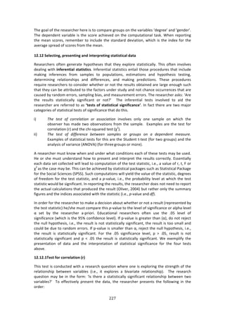 ##("
"
JE%!+#:*!#<!3E%!$%4%:$/E%$!E%$%!74!3#!/#2P:$%!+$#,P4!#1!3E%!9:$7:8*%4!a'%+$%%R!:1'!a+%1'%$R>!
JE%!'%P%1'%13!9:$7:8*%!74!3E%!4/#$%!:/E7%9%'!#1!3E%!/#2P,3:37#1:*!3:40>!SE%1!$%P#$371+!
3E%!2%:1!4/#$%4[!$%2%28%$!3#!71/*,'%!3E%!43:1':$'!'%97:37#1[!&E7/E!74!3E%!71'%X!<#$!3E%!
:9%$:+%!4P$%:'!#<!4/#$%4!<$#2!3E%!2%:1>!
!
/4]/4!+>Q>L=WNS7!<?>U>N=WNS!;NR!WN=>?<?>=WNS!U=;=WU=WL;Q!R;=;!
D%4%:$/E%$4! #<3%1! +%1%$:3%! EKP#3E%4%4! 3E:3! 3E%K! %XP*#$%! 43:37437/:**K>! JE74! #<3%1! 719#*9%4!
'%:*71+!&73E!WN[>?>N=W;Q!U=;=WU=WLU>!?1<%$%137:*!43:37437/4!%13:7*!3E#4%!P$#/%',$%4!3E:3!71/*,'%!
2:071+! 71<%$%1/%4! <$#2! 4:2P*%4! 3#! P#P,*:37#14[! %4372:37#14! :1'! EKP#3E%474! 3%4371+[!
'%3%$27171+! $%*:37#14E7P4! :1'! '7<<%$%1/%4[! :1'! 2:071+! P$%'7/37#14>! JE%4%! P$#/%',$%4!
$%T,7$%!$%4%:$/E%$4!3#!/#147'%$!&E%3E%$!#$!1#3!3E%!$%4,*34!#83:71%'!:$%!*:$+%!%1#,+E!4,/E!
3E:3!3E%K!/:1!8%!:33$78,3%'!3#!3E%!<:/3#$4!,1'%$!43,'K!:1'!1#3!/E:1/%!#//,$$%1/%4!3E:3!:$%!
/:,4%'!8K!$:1'#2!%$$#$4[!4:2P*71+!87:4[!:1'!2%:4,$%2%13!%$$#$4>!JE%!$%4%:$/E%$!:404!a.$%!
3E%! $%4,*34! 43:37437/:**K! 47+17<7/:13! #$! 1#3UR! ! JE%! 71<%$%137:*! 3%434! 719#*9%'! 3#! :7'! 3E%!
$%4%:$/E%$!:$%!$%<%$$%'!3#!:4!h=>U=U!O[!U=;=WU=WL;Q!UWSNW[WL;NL>b>!?1!<:/3!3E%$%!:$%!3&#!2:A#$!
/:3%+#$7%4!#<!43:37437/:*!3%434!#<!47+17<7/:1/%!3E:3!'#!3E74>!!
7j R,)! ')-'! 34! :3(()7.'13*! 3(! .--3:1.'13*! 719#*9%4! #1*K! #1%! 4:2P*%! #1! &E7/E! 3E%!
#84%$9%$!E:4!2:'%!3&#!#84%$9:37#14!<$#2!3E%!4:2P*%>!!FX:2P*%4!:$%!3E%!3%43!<#$!
/#$$%*:37#1!i$j!:1'!3E%!/E7W4T,:$%'!3%43!iÄ5
j>!
77j R,)! ')-'! 34! /144)()*:)! D)'=))*! -.2<7)-! 3(! +(36<-! 3*! .! /)<)*/)*'! 2).-6()#!
FX:2P*%4!#<!43:37437/:*!3%434!<#$!3E74!:$%!3E%!C3,'%13!3W3%43!i<#$!3&#!+$#,P4j!:1'!3E%!
:1:*K474!#<!9:$7:1/%!i._@M.j!i<#$!3E$%%!
+$#,P4!#$!2#$%j>!!!
.!$%4%:$/E%$!2,43!01#&!&E%1!:1'!,1'%$!&E:3!/#1'737#14!%:/E!#<!3E%4%!3%434!2:K!8%!,4%'>!
Y%!#$!4E%!2,43!,1'%$43:1'!E#&!3#!P$%4%13!:1'!713%$P$%3!3E%!$%4,*34!/#$$%/3*K>!F44%137:**K!
%:/E!':3:!4%3!/#**%/3%'!&7**!*%:'!3#!/#2P,3:37#1!#<!3E%!3%43!43:37437/[!7>%>[!:!9:*,%!#<!$[!3[!"!#$!
Ä5!
:4!3E%!/:4%!2:K!8%>!JE74!/:1!8%!:/E7%9%'!8K!43:37437/:*!P:/0:+%4!4,/E!:4!C3:37437/:*!):/0:+%!
<#$!3E%!C#/7:*!C/7%1/%4!iC)CCj>!C,/E!/#2P,3:37#14!&7**!K7%*'!3E%!9:*,%!#<!3E%!43:37437/[!'%+$%%4!
#<!<$%%'#2!<#$!3E%!3%43!43:37437/[!:1'!:!<W9:*,%[!7>%>[!3E%!P$#8:87*73K!*%9%*!:3!&E7/E!3E%!3%43!
43:37437/!
&#,*'!8%!47+17<7/:13>!?1!$%P#$371+!3E%!$%4,*34[!3E%!$%4%:$/E%$!'#%4!1#3!1%%'!3#!$%P#$3!
3E%!:/3,:*!/:*/,*:37#14!3E:3!P$#',/%'!3E%!$%4,*3!i@*79%$[!5NNGj!8,3!$:3E%$!#1*K!3E%!4,22:$K!
<7+,$%4!:1'!3E%!71'7/%4!:44#/7:3%'!&73E!3E%!43:37437/!i7>%>[!<W9:*,%!:1'!/4j>!
?1!#$'%$!<#$!3E%!$%4%:$/E%$!3#!2:0%!:!'%/747#1!:8#,3!&E%3E%$!#$!1#3!:!$%4,*3!i$%P$%4%13%'!8K!
3E%!3%43!43:37437/j!E%^4E%!2,43!/#2P:$%!3E74!<W9:*,%!3#!3E%!*%9%*!#<!47+17<7/:1/%!#$!:*PE:!*%9%*!
~! 4%3! 8K! 3E%! $%4%:$/E%$! :WP$7#$7>! F',/:37#1:*! $%4%:$/E%$4! #<3%1! ,4%! 3E%! >NI! *%9)*! #<!
47+17<1::1/%!i&E7/E!74!3E%!=Ik!/#1<7'%1/%!*%9%*j>!?<!PW9:*,%!74!+$%:3%$!3E:1!i~j[!'#!1#3!$%A%/3!
3E%!1,**!EKP#3E%474[!7>%>[!3E%!$%4,*3!74!1#3!43:37437/:**K!47+17<7/:13[!3E%!$%4,*3!74!3##!42:**!:1'!
/#,*'!8%!',%!3#!$:1'#2!%$$#$4>!?<!PW9:*,%!74!42:**%$!3E:1!~[!$%A%/3!3E%!1,**!EKP#3E%474[!7>%>[!
3E%! $%4,*3! 74! 43:37437/:**K! 47+17<7/:13>! "#$! 3E%! >NI! 47+17<7/:1/%! *%9%*[! P! z! >NI[! $%4,*3! 74! 1#3!
43:37437/:**K! 47+17<7/:13! :1'! P! }! >NI! 3E%! $%4,*3! 74! 43:37437/:**K! 47+17<7/:13>! S%! %X%2P*7<K! 3E%!
P$%4%13:37#1! #<! ':3:! :1'! 3E%! 713%$P$%3:37#1! #<! 43:37437/:*! 47+17<7/:1/%! <#$! 3E%! <#,$! 3%434!
:8#9%>!
/4]/4]/">U=![O?!LO??>Q;=WON!_?`!
JE74!3%43!74!/#1',/3%'!&73E!:!$%4%:$/E!T,%437#1!&E%$%!#1%!74!%XP*#$71+!3E%!43$%1+3E!#<!3E%!
$%*:37#14E7P! 8%3&%%1! 9:$7:8*%4! i7>%>[! 73! %XP*#$%4! :! 879:$7:3%! $%*:37#14E7Pj>! ! JE%! $%4%:$/E!
T,%437#1!2:K!8%!71!3E%!<#$2!a?4!3E%$%!:!43:37437/:**K!47+17<7/:13!$%*:37#14E7P!8%3&%%1!3&#!
9:$7:8*%4UR! ! J#! %<<%/379%*K! P$%4%13! 3E%! ':3:[! 3E%! $%4%:$/E%$! P$%4%134! 3E%! <#**#&71+! 71! 3E%!
#$'%$!
 