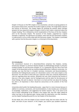 #$6"
"
!
),#-"&.!/6!
13+)0++3'*!
C>!J7/E:P#1'&:!Z#'%43#!
i432#'%43#t+2:7*>/#2j!
:1'!CE:$:7!6E:0:1K,0:!
i/E%$$K--GLt+2:7*>/#2j!!
#YU=?;L=!
6E:P3%$!-B!<#/,4%4!#1!3E%!<7<3E!/E:P3%$!#<!3E%!'744%$3:37#1[!:1'!:724!:3!+7971+!+,7':1/%!#1!
3E%!P,$P#4%!#<!'74/,447#1[!:1'!&E:3!3E%!43,'%13!#,+E3!3#!71/*,'%>!JE%!72:+%!8%*#&!/:P3,$%4!
3E%! %44%1/%! #<! '74/,447#1>! JE%! /E:P3%$! 8%+714! 8K! /*:$7<K71+! 3E%! P#4737#1! :8#,3! #9%$*:P4!
8%3&%%1!3E%!3&#!4%T,%137:*!/E:P3%$4!i6E:P3%$4!G!:1'!Ij[!3E%1!2:0%4!:!43:3%2%13!:8#,3!3E%!
/E:P3%$!E%:'71+>!JE74!74!<#**#&%'!8K!:!8$7%<!$%/:P73,*:37#1!#<!3E%!<#/,4!#<!3E%!<#,$!/E:P3%$4!
P$7#$! 3#! 3E%! '74/,447#1! /E:P3%$>! JE%! 43$,/3,$%! #<! 3E%! /E:P3%$[! 4,PP#$3%'! 8K! :! 3KP7/:*!
%X:2P*%4!74!%XP*:71%'>!JE%!47+17<7/:1/%!#<!/E:P3%$4[!#3E%$!3E:1!3E%!<79%!'744%$3:37#1!/E:P3%$4!
74!,1'%$4/#$%'!71!4#!<:$!:4!3E%K!$%*:3%!&73E!3E%!H74/,447#1!/E:P3%$>!JE%!/E:P3%$!74!/#1/*,'%'!
&73E!:!P#713%$!3E:3!3E%!H74/,447#1!/E:P3%$!74!:!/$737/:*!P:$3!#<!3E%!'744%$3:37#1>!
!
/6]/!3N=?ORXL=WON!
JE%! /#19%137#1:*! 43$,/3,$%! #<! :! '744%$3:37#1^3E%474! /#2P$74%4! <79%! /E:P3%$4[! 1:2%*K[!
?13$#',/37#1!i6E:P3%$!-jm!Q73%$:3,$%!D%97%&!i6E:P3%$!5jm!Z%3E#'#*#+K!i6E:P3%$!Bjm!D%4,*34^!
"71'71+4!i6E:P3%$!Gj!:1'!H74/,447#1!i6E:P3%$!Ij>!?3!74!1#3%&#$3EK!3E:3!3E%!373*%!#<!3E%!<71:*!
/E:P3%$!#<!3E%!'744%$3:37#1!&$73%W,P!/#,*'!8%!E%:'%'!'7<<%$%13*K!71!'7<<%$%13!,179%$4737%4>!"#$!
%X:2P*%[! K#,! 2:K! <71'! 3E:3! 73! 74! E%:'%'! &622.(NF! C3*:76-13*-! .*/! 9):322)*/.'13*-#!
C#2%372%4!3E%!<71'71+4^$%4,*34!4%/37#1!#<!:!'744%$3:37#1!/#2%4!71!3E%!4:2%!/E:P3%$!:4!3E%!
'74/,447#1>!d#,!&7**!1%%'!3#!/E%/0!&73E!K#,$!4,P%$974#$!&E:3!K#,$!,179%$473K!'%P:$32%13R4!
$,*%4!:$%!$%+:$'71+!3E%4%!3&#!4%/37#14>!SE:3%9%$!3E%!/:4%[!3E%$%!4E#,*'!8%!3&#!4%/37#14!7<!
3E%K!:$%!71!3E%!4:2%!/E:P3%$m!#1%!<#$!<71'71+4^$%4,*34!:1'!3E%!#3E%$!<#$!3E%!'74/,447#1!#<!
3E#4%!<71'71+4#!S%!&74E!3#!#84%$9%!!3E:3!3E%$%!74!1#!E:$'!:1'!<:43!$,*%!:8#,3!3E%!E%:'71+[!
8,3! &E:3! 74! #<! 72P#$3:1/%! 74! 3E%$%! 4E#,*'! 8%! /#1/,$$%1/%! #1! 3E%! /#13%134! #<! 3E%! <71:*!
/E:P3%$>!!
!
`179%$4737%4!&E7/E!P$%<%$!3E%!E%:'71+!@1-:6--13*F!!:$+,%!3E:3!73!74!2#$%!71/*,479%!8%/:,4%!71!
:''737#1!3#!4,22:$K[!/#1/*,47#14[!:1'!$%/#22%1':37#14[!73!:*4#!71/*,'%4!K#,$!/#13$78,37#1!
3#! 01#&*%'+%[! 72P*7/:37#14[! :1'! 4,++%437#14! <#$! <,$3E%$! $%4%:$/E>! JE,4[! 7<! &%! &%$%! 3#! *743!
%:/E! #<! 3E%4%! 4,8E%:'71+4! 3#! 8%! 71/*,'%'! 71! 3E%! /E:P3%$! 373*%[! 3E:3! 373*%! 27+E3! 71'%%'! 8%!
$:3E%$!3##!*#1+[!4#!3E%!:$+,2%13!+#%4>!Y:971+!2:'%!3E74!#84%$9:37#1[!&%!4E:**[!3E%$%<#$%[!
,4%!3E%!/E:P3%$!E%:'71+!@1-:6--13*!<#$!#,$!*:43!/E:P3%$!#<!3E%!'744%$3:37#1>!
!
@1!3E%!&E#*%[!3E74!74!3E%!*:43!/E:P3%$!#<!K#,$!$%4%:$/E!43,'K[!3E:3!#1%!&$73%$!/:**4!3E%!f4#!
&E:3h! :1'! E%:$3! #<! K#,$! $%4%:$/E>! ?1! 3E74! /E:P3%$[! K#,! /#1<7$2! K#,$! P$#8*%2! 43:3%2%13[!
 