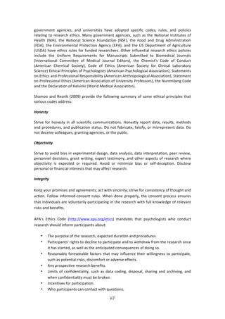'("
"
+#9%$12%13! :+%1/7%4[! :1'! ,179%$4737%4! E:9%! :'#P3%'! 4P%/7<7/! /#'%4[! $,*%4[! :1'! P#*7/7%4!
$%*:371+!3#!$%4%:$/E!%3E7/4>!Z:1K!+#9%$12%13!:+%1/7%4[!4,/E!:4!3E%!_:37#1:*!?14373,3%4!#<!
Y%:*3E! i_?Yj[! 3E%! _:37#1:*! C/7%1/%! "#,1':37#1! i_C"j[! 3E%! "##'! :1'! H$,+! .'271743$:37#1!
i"H.j[!3E%!F197$#12%13:*!)$#3%/37#1!.+%1/K!iF).j[!:1'!3E%!`C!H%P:$32%13!#<!.+$7/,*3,$%!
i`CH.j!E:9%!%3E7/4!$,*%4!<#$!<,1'%'!$%4%:$/E%$4>!@3E%$!71<*,%137:*!$%4%:$/E!%3E7/4!P#*7/7%4!
71/*,'%! 3E%! `17<#$2! D%T,7$%2%134! <#$! Z:1,4/$7P34! C,82733%'! 3#! O7#2%'7/:*! b#,$1:*4!
i?13%$1:37#1:*! 6#22733%%! #<! Z%'7/:*! b#,$1:*! F'73#$4j[! 3E%! 6E%2743s4! 6#'%! #<! 6#1',/3!
i.2%$7/:1! 6E%27/:*! C#/7%3Kj[! 6#'%! #<! F3E7/4! i.2%$7/:1! C#/7%3K! <#$! 6*717/:*! Q:8#$:3#$K!
C/7%1/%j!F3E7/:*!)$71/7P*%4!#<!)4K/E#*#+7434!i.2%$7/:1!)4K/E#*#+7/:*!.44#/7:37#1j[!C3:3%2%134!
#1!F3E7/4!:1'!)$#<%447#1:*!D%4P#14787*73K!i.2%$7/:1!.13E$#P#*#+7/:*!.44#/7:37#1j[!C3:3%2%13!
#1!)$#<%447#1:*!F3E7/4!i.2%$7/:1!.44#/7:37#1!#<!`179%$473K!)$#<%44#$4j[!3E%!_,$%28%$+!6#'%!
:1'!3E%!H%/*:$:37#1!#<!Y%*47107!iS#$*'!Z%'7/:*!.44#/7:37#1j>!
CE:2##!:1'!D%4170!i5NN=j!P$#97'%!3E%!<#**#&71+!4,22:$K!#<!4#2%!%3E7/:*!P$71/7P*%4!3E:3!
9:$7#,4!/#'%4!:''$%44!
i+'#./:)
C3$79%!<#$!E#1%43K!71!:**!4/7%137<7/!/#22,17/:37#14>!Y#1%43*K!$%P#$3!':3:[!$%4,*34[!2%3E#'4!
:1'!P$#/%',$%4[!:1'!P,8*7/:37#1!43:3,4>!H#!1#3!<:8$7/:3%[!<:*47<K[!#$!274$%P$%4%13!':3:>!H#!
1#3!'%/%79%!/#**%:+,%4[!+$:1371+!:+%1/7%4[!#$!3E%!P,8*7/>!
US;#1/&=&/:)
C3$79%!3#!:9#7'!87:4!71!%XP%$72%13:*!'%47+1[!':3:!:1:*K474[!':3:!713%$P$%3:37#1[!P%%$!$%97%&[!
P%$4#11%*!'%/747#14[!+$:13!&$7371+[!%XP%$3!3%4372#1K[!:1'!#3E%$!:4P%/34!#<!$%4%:$/E!&E%$%!
#8A%/37973K! 74! %XP%/3%'! #$! $%T,7$%'>! .9#7'! #$! 271727e%! 87:4! #$! 4%*<W'%/%P37#1>! H74/*#4%!
P%$4#1:*!#$!<71:1/7:*!713%$%434!3E:3!2:K!:<<%/3!$%4%:$/E>!
X'/#("&/:)
c%%P!K#,$!P$#274%4!:1'!:+$%%2%134m!:/3!&73E!471/%$73Km!43$79%!<#$!/#14743%1/K!#<!3E#,+E3!:1'!
:/37#1>!"#**#&!71<#$2%'W/#14%13!$,*%4>!SE%1!'#1%!P$#P%$*K[!3E%!/#14%13!P$#/%44!%14,$%4!
3E:3!71'797',:*4!:$%!9#*,13:$7*K!P:$37/7P:371+!71!3E%!$%4%:$/E!&73E!<,**!01#&*%'+%!#<!$%*%9:13!
$7404!:1'!8%1%<734>!
.).s4! F3E7/4! 6#'%! iE33P^^&&&>:P:>#$+^%37/4j! 2:1':3%4! 3E:3! P4K/E#*#+7434! &E#! /#1',/3!
$%4%:$/E!4E#,*'!71<#$2!P:$37/7P:134!:8#,3!
• JE%!P,$P#4%!#<!3E%!$%4%:$/E[!%XP%/3%'!',$:37#1!:1'!P$#/%',$%4>!
• ):$37/7P:134s!$7+E34!3#!'%/*71%!3#!P:$37/7P:3%!:1'!3#!&73E'$:&!<$#2!3E%!$%4%:$/E!#1/%!
73!E:4!43:$3%'[!:4!&%**!:4!3E%!:137/7P:3%'!/#14%T,%1/%4!#<!'#71+!4#>!
• D%:4#1:8*K!<#$%4%%:8*%!<:/3#$4!3E:3!2:K!71<*,%1/%!3E%7$!&7**71+1%44!3#!P:$37/7P:3%[!
4,/E!:4!P#3%137:*!$7404[!'74/#2<#$3!#$!:'9%$4%!%<<%/34>!
• .1K!P$#4P%/379%!$%4%:$/E!8%1%<734>!
• Q72734! #<! /#1<7'%137:*73K[! 4,/E! :4! ':3:! /#'71+[! '74P#4:*[! 4E:$71+! :1'! :$/E7971+[! :1'!
&E%1!/#1<7'%137:*73K!2,43!8%!8$#0%1>!
• ?1/%1379%4!<#$!P:$37/7P:37#1>!
• SE#!P:$37/7P:134!/:1!/#13:/3!&73E!T,%437#14>!
 