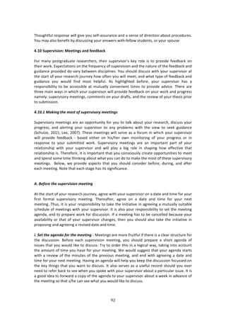 B#"
"
!
JE#,+E3<,*!$%4P#14%!&7**!+79%!K#,!4%*<W:44,$:1/%!:1'!:!4%14%!#<!'7$%/37#1!:8#,3!P$#/%',$%4>!
d#,!2:K!:*4#!8%1%<73!8K!'74/,4471+!K#,$!:14&%$4!&73E!<%**#&!43,'%134[!#$!K#,$!4P#,4%>!
!
8]/J!+X<>?^WUWONF!2>>=WNSU!;NR![>>RY;LM!
!
"#$! 2:1K! P#43+$:',:3%! $%4%:$/E%$4[! 3E%7$! 4,P%$974#$R4! 0%K! $#*%! 74! 3#! P$#97'%! <%%'8:/0! #1!
3E%7$!&#$0>!FXP%/3:37#14!#1!3E%!<$%T,%1/K!#<!4,P%$9747#1!:1'!3E%!1:3,$%!#<!3E%!<%%'8:/0!:1'!
+,7':1/%!P$#97'%'!'#!9:$K!8%3&%%1!'74/7P*71%4>!d#,!4E#,*'!'74/,44!&73E!K#,$!4,P%$974#$!:3!
3E%!43:$3!#<!K#,$!$%4%:$/E!A#,$1%K!E#&!#<3%1!K#,!&7**!2%%3m!:1'!&E:3!3KP%!#<!<%%'8:/0!:1'!
+,7':1/%! K#,! &#,*'! <71'! 2#43! E%*P<,*>! .4! E7+E*7+E3%'! 8%<#$%[! K#,$! 4,P%$974#$! E:4! :!
$%4P#14787*73K! 3#! 8%! ://%4478*%! :3! 2,3,:**K! /#19%17%13! 372%4! 3#! P$#97'%! :'97/%>! JE%$%! :$%!
3E$%%!2:71!&:K4!71!&E7/E!K#,$!4,P%$974#$!&7**!P$#97'%!<%%'8:/0!#1!K#,$!&#$0!:1'!P$#+$%44!
1:2%*K!4,P%$974#$K!2%%371+4[!/#22%134!#1!K#,$!'$:<34[!:1'!3E%!$%97%&!#<!K#,$!3E%474!P$7#$!
3#!4,827447#1>!
)
EMBNMB)%`&'()/4#)8+./)+R).,$#"=&.+":)8##/&'(.)
)
C,P%$974#$K!2%%371+4!:$%!:1!#PP#$3,173K!<#$!K#,!3#!3:*0!:8#,3!K#,$!$%4%:$/E[!'74/,44!K#,$!
P$#+$%44[! :1'! :*%$371+! K#,$! 4,P%$974#$! 3#! :1K! P$#8*%24! &73E! 3E%! 97%&! 3#! 4%%0! +,7':1/%!
iC/E,*e%[!5N--m!Q%%[!5NN;j>!JE%4%!2%%371+4!&7**!4%$9%!:4!:!<#$,2!71!&E7/E!K#,$!4,P%$974#$!
&7**! P$#97'%! <%%'8:/0! W! 8:4%'! %73E%$! #1! E74^E%$! #&1! 2#173#$71+! #<! K#,$! P$#+$%44! #$! 71!
$%4P#14%! 3#! K#,$! 4,82733%'! &#$0>! C,P%$974#$K! 2%%371+4! :$%! :1! 72P#$3:13! P:$3! #<! K#,$!
$%*:37#14E7P! &73E! K#,$! 4,P%$974#$! :1'! &7**! P*:K! :! 87+! $#*%! 71! 4E:P71+! E#&! %<<%/379%! 3E:3!
$%*:37#14E7P!74>!JE%$%<#$%[!73!74!72P#$3:13!3E:3!K#,!/#14/7#,4*K!/$%:3%!#PP#$3,1737%4!3#!2%%3!
:1'!4P%1'!4#2%!372%!3E71071+!:8#,3!&E:3!K#,!/:1!'#!3#!2:0%!3E%!2#43!#<!3E%4%!4,P%$974#$K!
2%%371+4>! ! O%*#&[! &%! P$#97'%! :4P%/34! 3E:3! K#,! 4E#,*'! /#147'%$! 8%<#$%[! ',$71+[! :1'! :<3%$!
%:/E!2%%371+>!_#3%!3E:3!%:/E!43:+%!E:4!734!47+17<7/:1/%>!
!
!
0M)[#R+"#)/4#).,$#"=&.&+')8##/&'()
)
.3!3E%!43:$3!#<!K#,$!$%4%:$/E!A#,$1%K[!:+$%%!&73E!K#,$!4,P%$974#$!#1!:!':3%!:1'!372%!<#$!K#,$!
<7$43! <#$2:*! 4,P%$974#$K! 2%%371+>! JE%$%:<3%$[! :+$%%! #1! :! ':3%! :1'! 372%! <#$! K#,$! 1%X3!
2%%371+>!JE,4[!73!74!K#,$!$%4P#14787*73K!3#!3:0%!3E%!71737:379%!71!:+$%%71+!:!2,3,:**K!4,73:8*%!
4/E%',*%!#<!2%%371+4!&73E!K#,$!4,P%$974#$>!?3!74!:*4#!K#,$!$%4P#14787*73K!3#!4%3!3E%!2%%371+!
:+%1':[!:1'!3#!P$%P:$%!&#$0!<#$!'74/,447#1>!?<!:!2%%371+!E:4!3#!8%!/:1/%**%'!8%/:,4%!K#,$!
:9:7*:87*73K!#$!3E:3!#<!K#,$!4,P%$974#$!/E:1+%4m!3E%1!K#,!4E#,*'!:*4#!3:0%!3E%!71737:379%!71!
P$#P#471+!:1'!:+$%%71+!:!$%974%'!':3%!:1'!372%>!!
!
&M)?#/)/4#)%(#'6%)R+")/4#)8##/&'(!W!Z%%371+4!:$%!2#$%!<$,73<,*!7<!3E%$%!74!:!/*%:$!43$,/3,$%!<#$!
3E%! '74/,447#1>! O%<#$%! %:/E! 4,P%$9747#1! 2%%371+[! K#,! 4E#,*'! P$%P:$%! :! 4E#$3! :+%1':! #<!
744,%4!3E:3!K#,!&#,*'!*70%!3#!'74/,44>!J$K!3#!#$'%$!3E74!71!:!*#+7/:*!&:K[!3:071+!713#!://#,13!
3E%!:2#,13!#<!372%!K#,!E:9%!<#$!K#,$!2%%371+>!S%!&#,*'!4,++%43!3E:3!K#,$!:+%1':)43:$34!
&73E!:!$%97%&!#<!3E%!271,3%4!#<!3E%!P$%97#,4!2%%371+[!:1'!%1'!&73E!:+$%%71+!:!':3%!:1'!
372%!<#$!K#,$!1%X3!2%%371+>)Y:971+!:1!:+%1':!&7**!E%*P!K#,!0%%P!3E%!'74/,447#1!<#/,44%'!#1!
3E%!0%K!3E71+4!3E:3!K#,!&:13!3#!'74/,44>!?3!:*4#!4%$9%4!:4!:!,4%<,*!$%/#$'!4E#,*'!K#,!%9%$!
1%%'!3#!$%<%$!8:/0!3#!4%%!&E%1!K#,!4P#0%!&73E!K#,$!4,P%$974#$!:8#,3!:!P:$37/,*:$!744,%>!?3!74!
:!+##'!7'%:!3#!<#$&:$'!:!/#PK!#<!3E%!:+%1':!3#!K#,$!4,P%$974#$!:8#,3!:!&%%0!71!:'9:1/%!#<!
3E%!2%%371+!4#!3E:3!4^E%!/:1!4%%!&E:3!K#,!&#,*'!*70%!3#!'74/,44>!
!
 