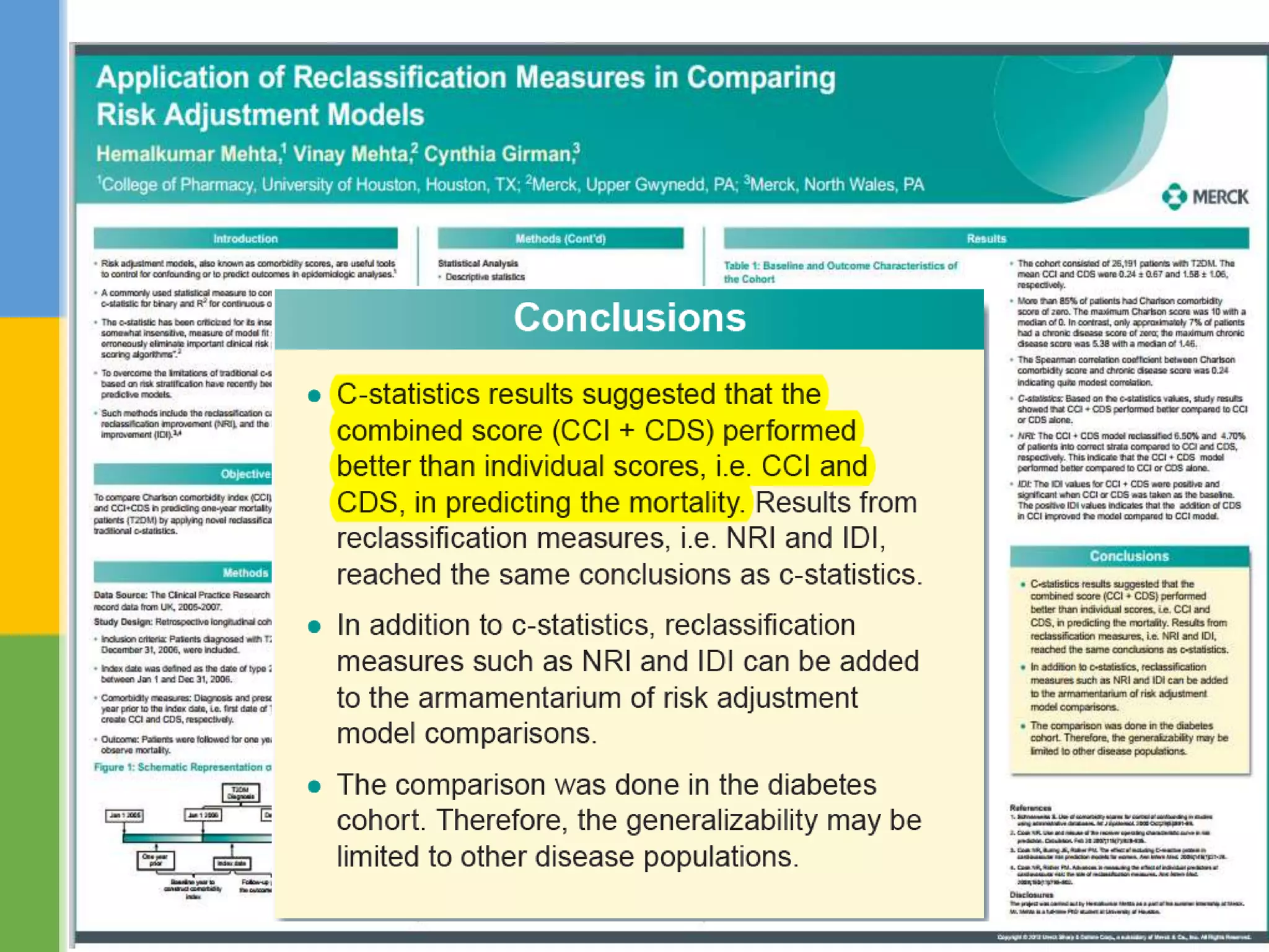 Including CCS and CDS improves
Confounding Control
19
 