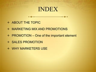 Dissertation ppt on ROLE OF SALES PROMOTION IN FMCG | PPTX