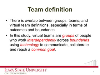 Process protocol for virtual team effectiveness | PPT
