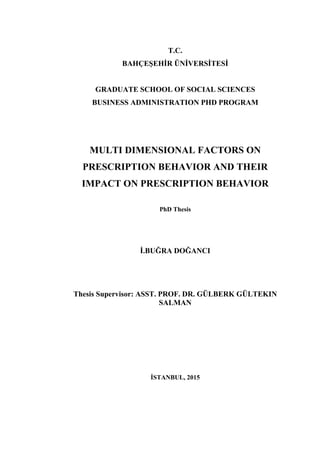 Pharmaceutical Marketing Doctorate Thesis | PDF
